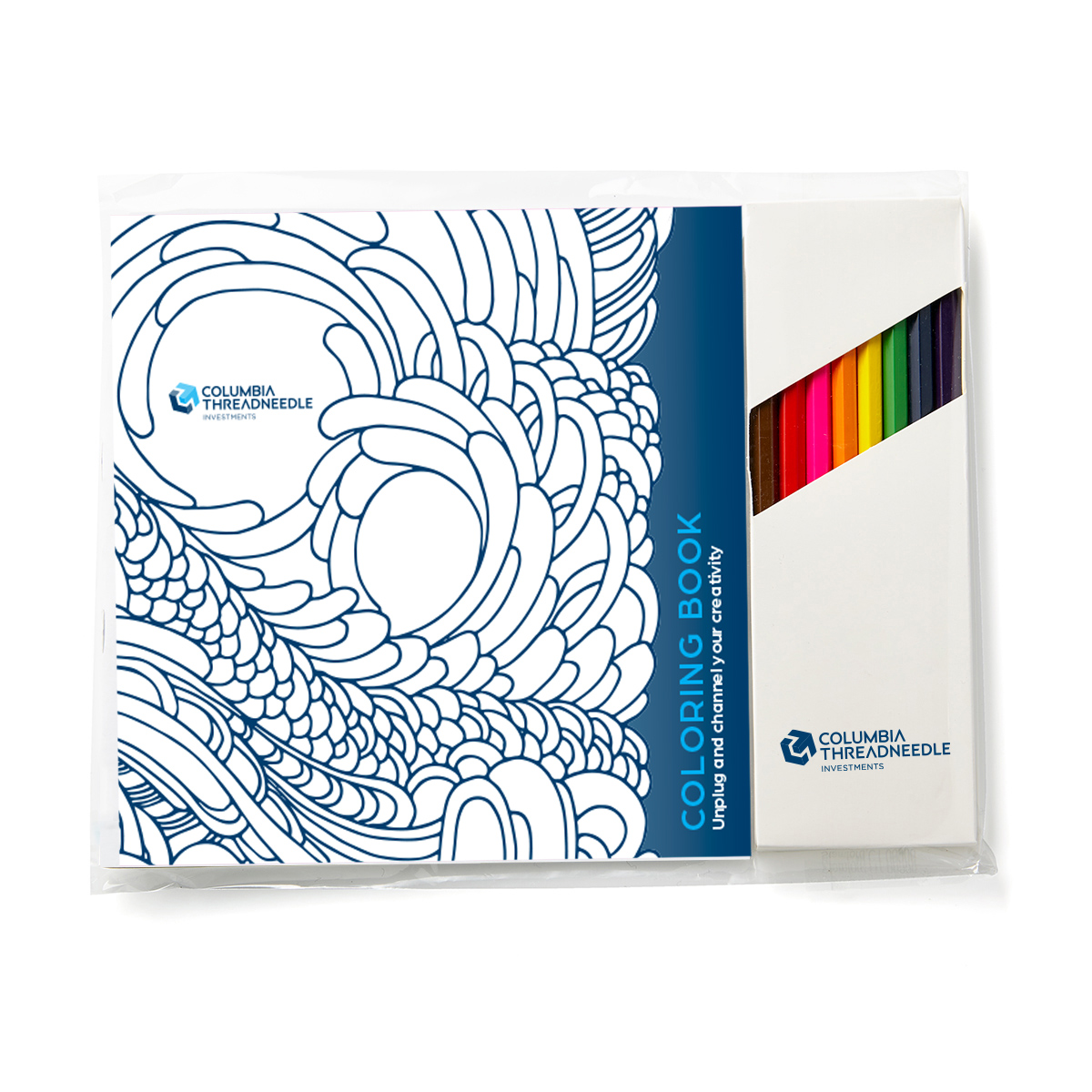 Custom Cover 7x7 Adult Coloring Book/Pencil Set