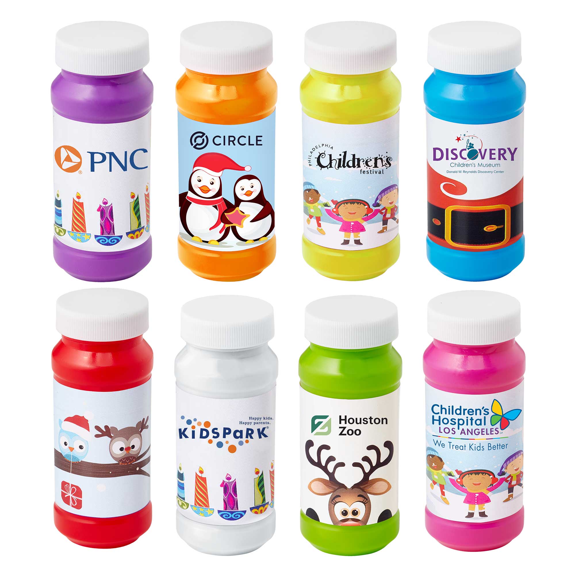 4 oz. Bubbles with Stock Holiday/Winter Theme Digital Label