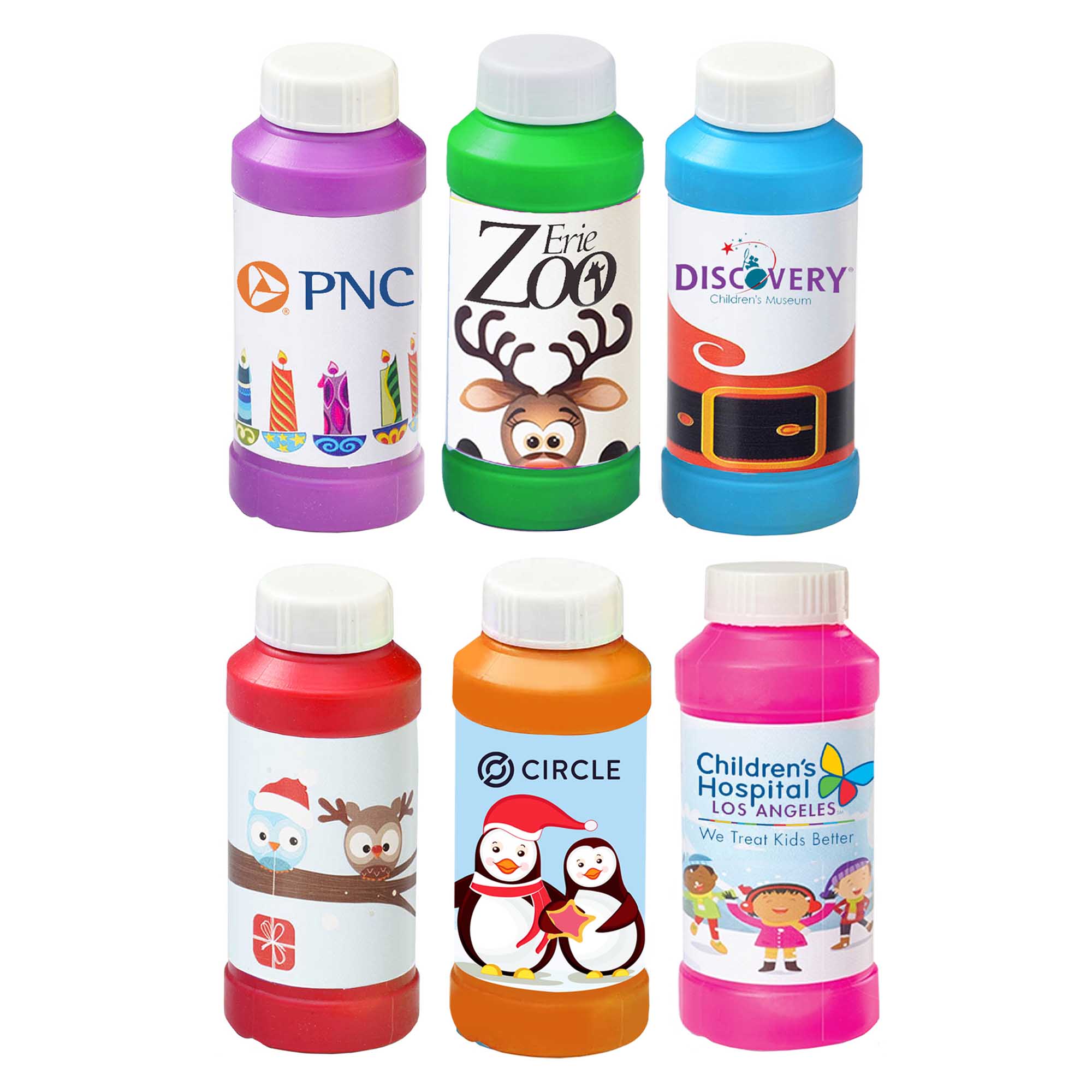 4 oz. Bubbles with Stock Holiday/Winter Theme Digital Label