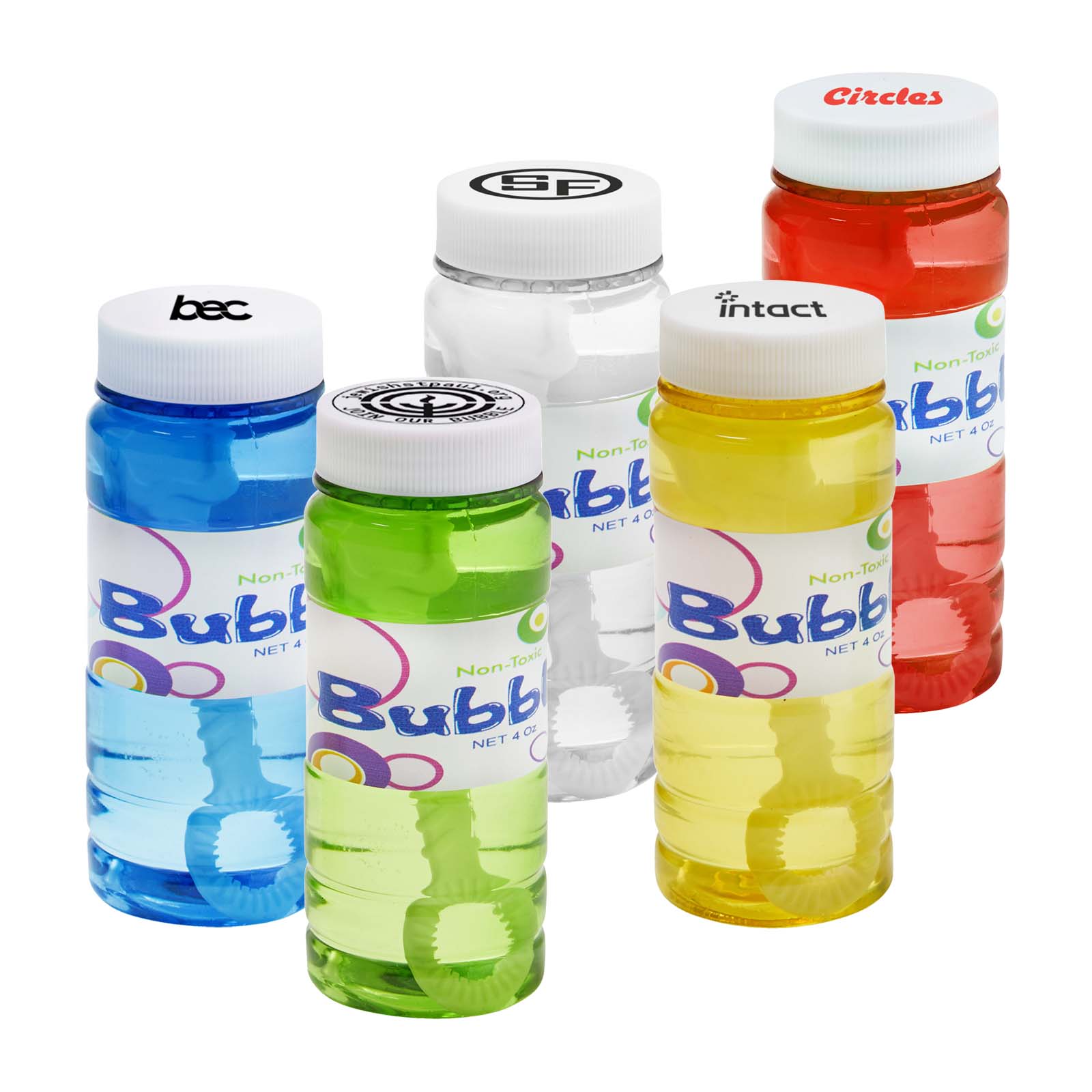 Translucent 4 oz. Bubbles Imprinted on Cap