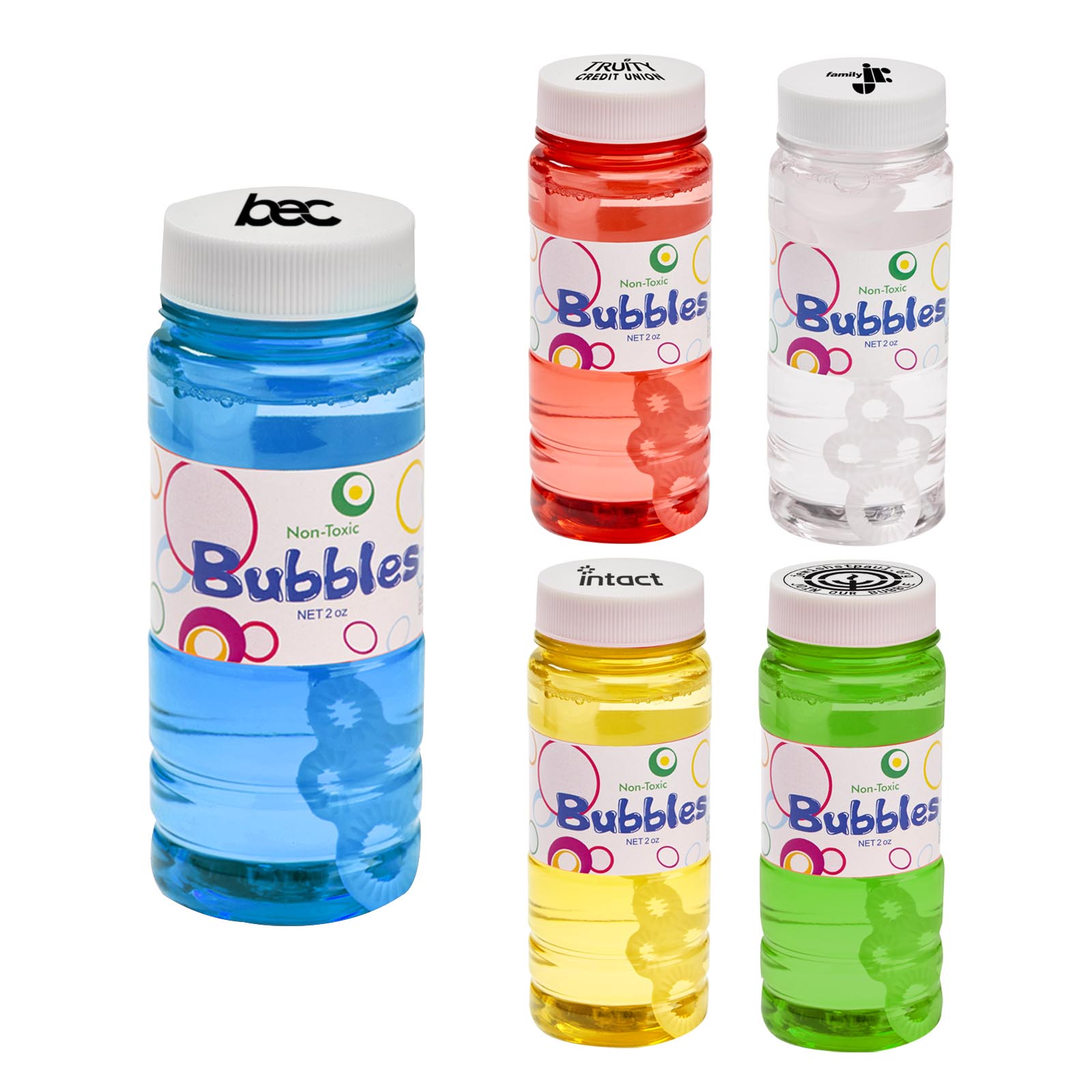 Translucent 4 oz. Bubbles Imprinted on Cap