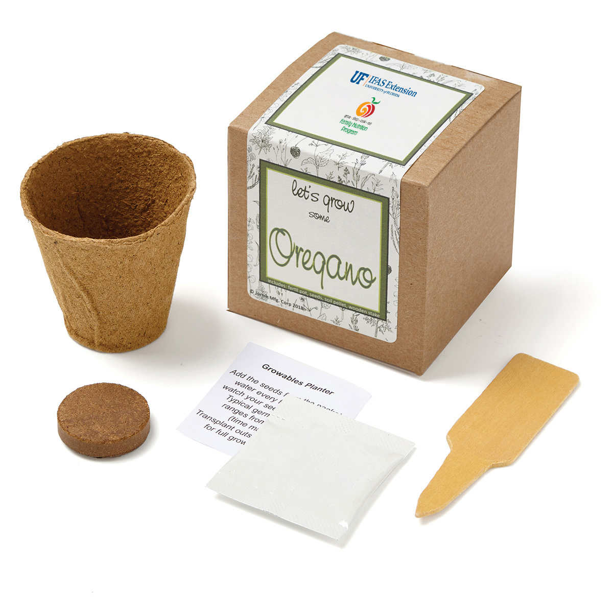 Oregano Growables Planter in Kraft Gift Box