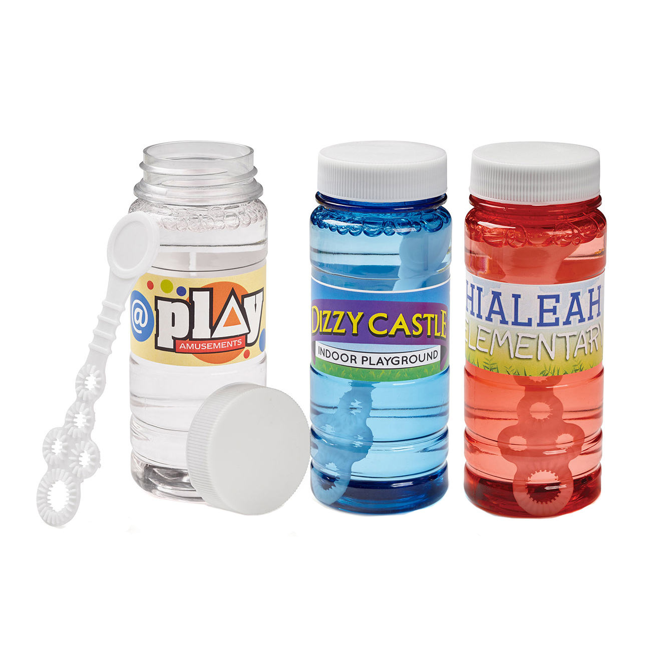Translucent 4 oz. Bubbles with Full-Color Digital Label 