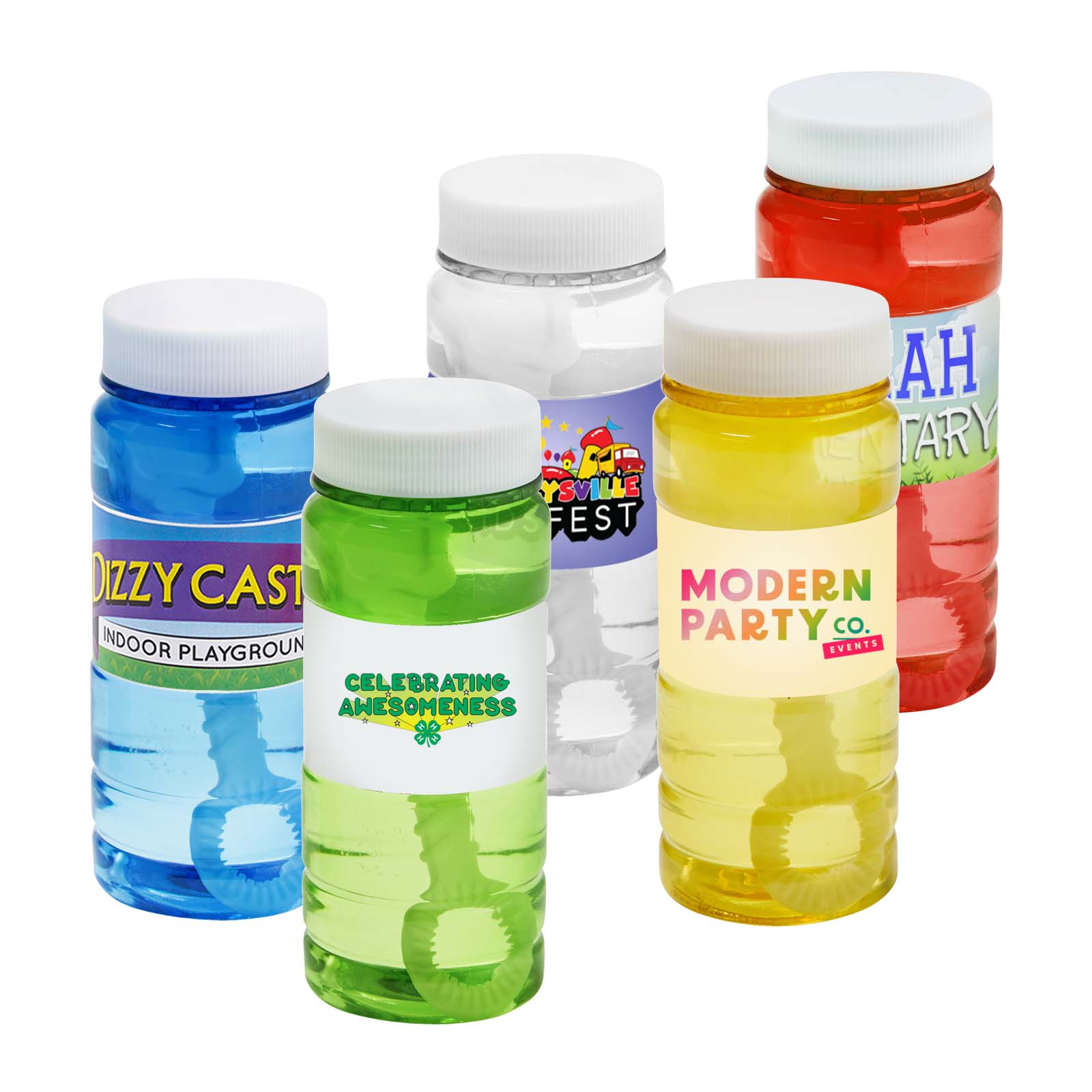 Translucent 4 oz. Bubbles with Full-Color Digital Label 