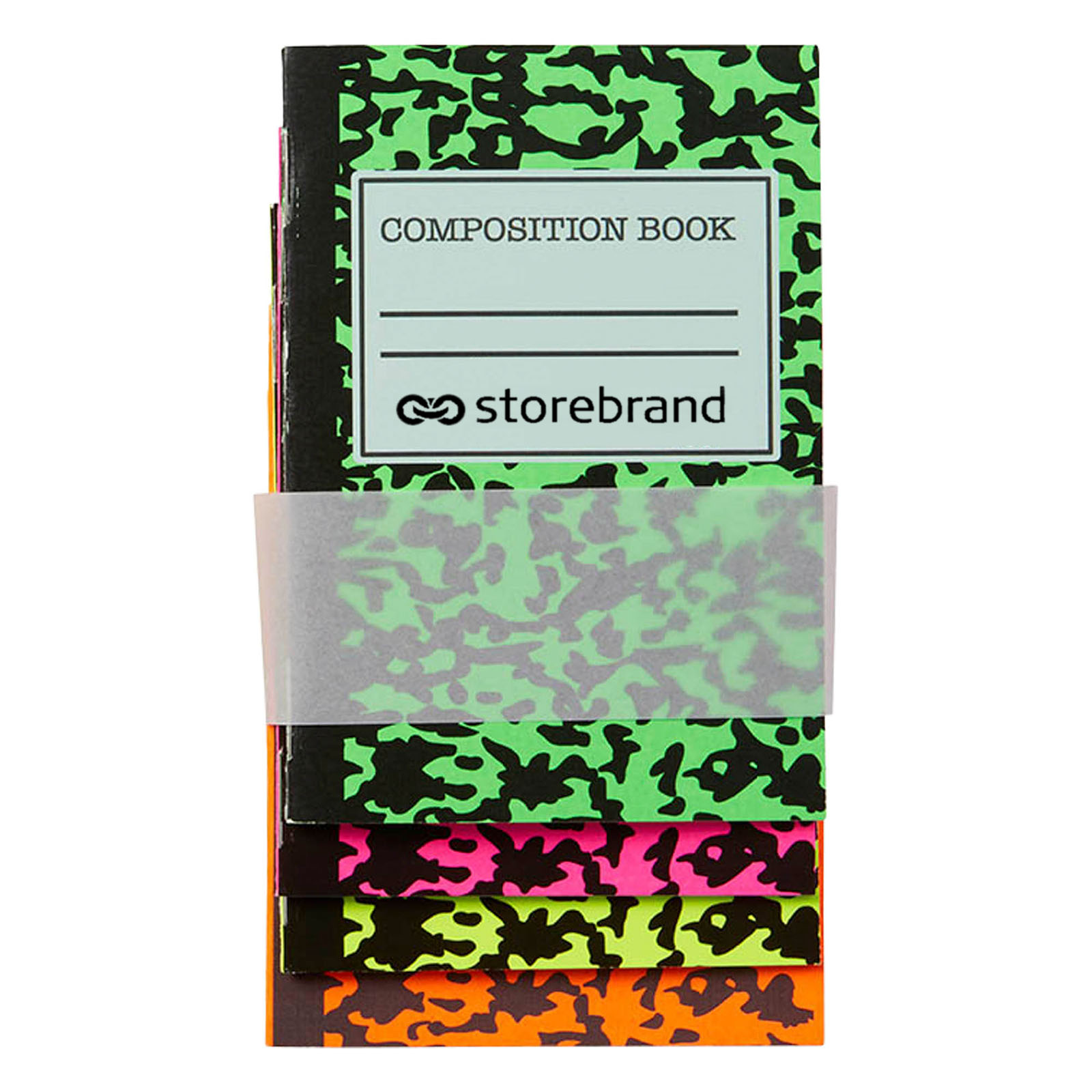 Mini Neon Composition Notebook set