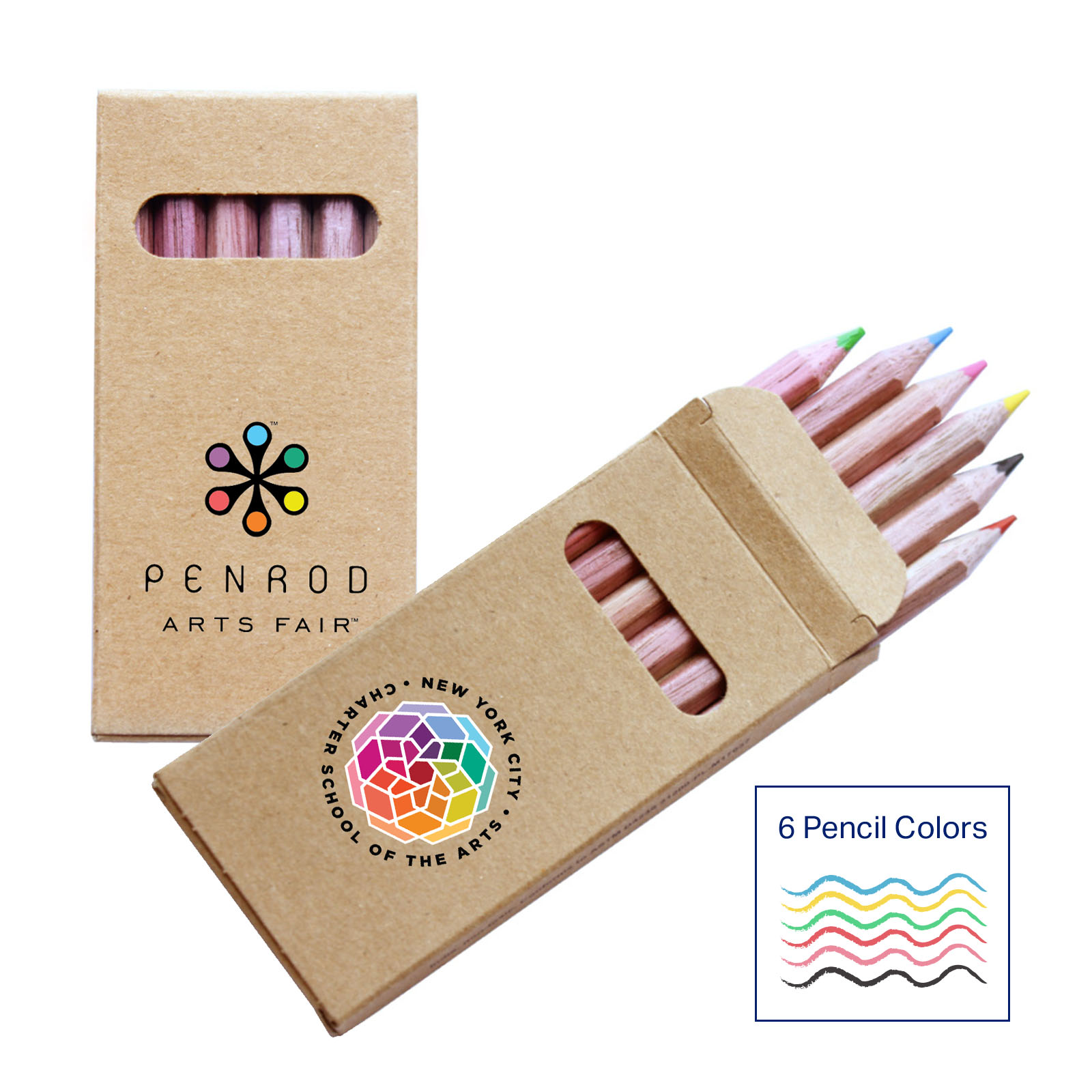 JORNIKOLOR Six Color Wooden Pencil Set in Box