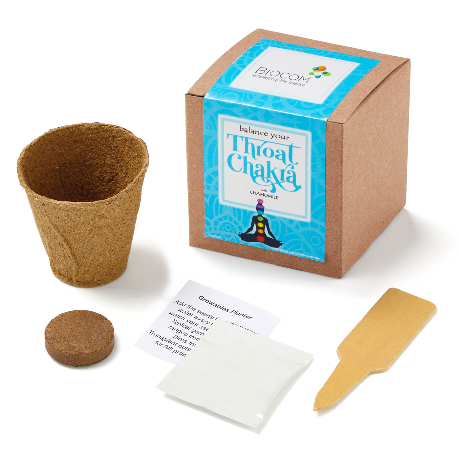 Throat Chakra Growable in Kraft Gift Box