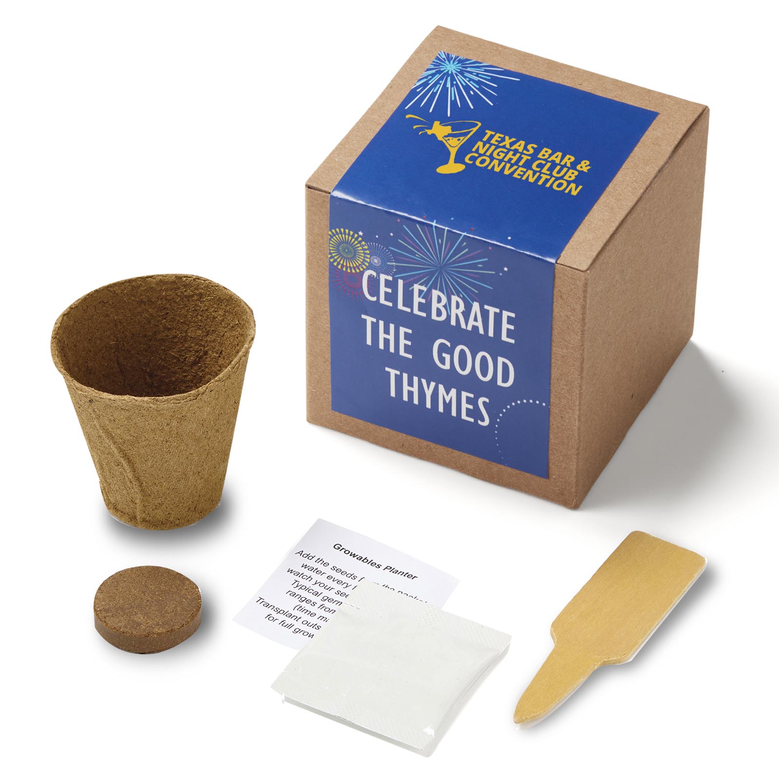 Inspirational Celebrate Good Thymes Planter in Kraft Gift Box