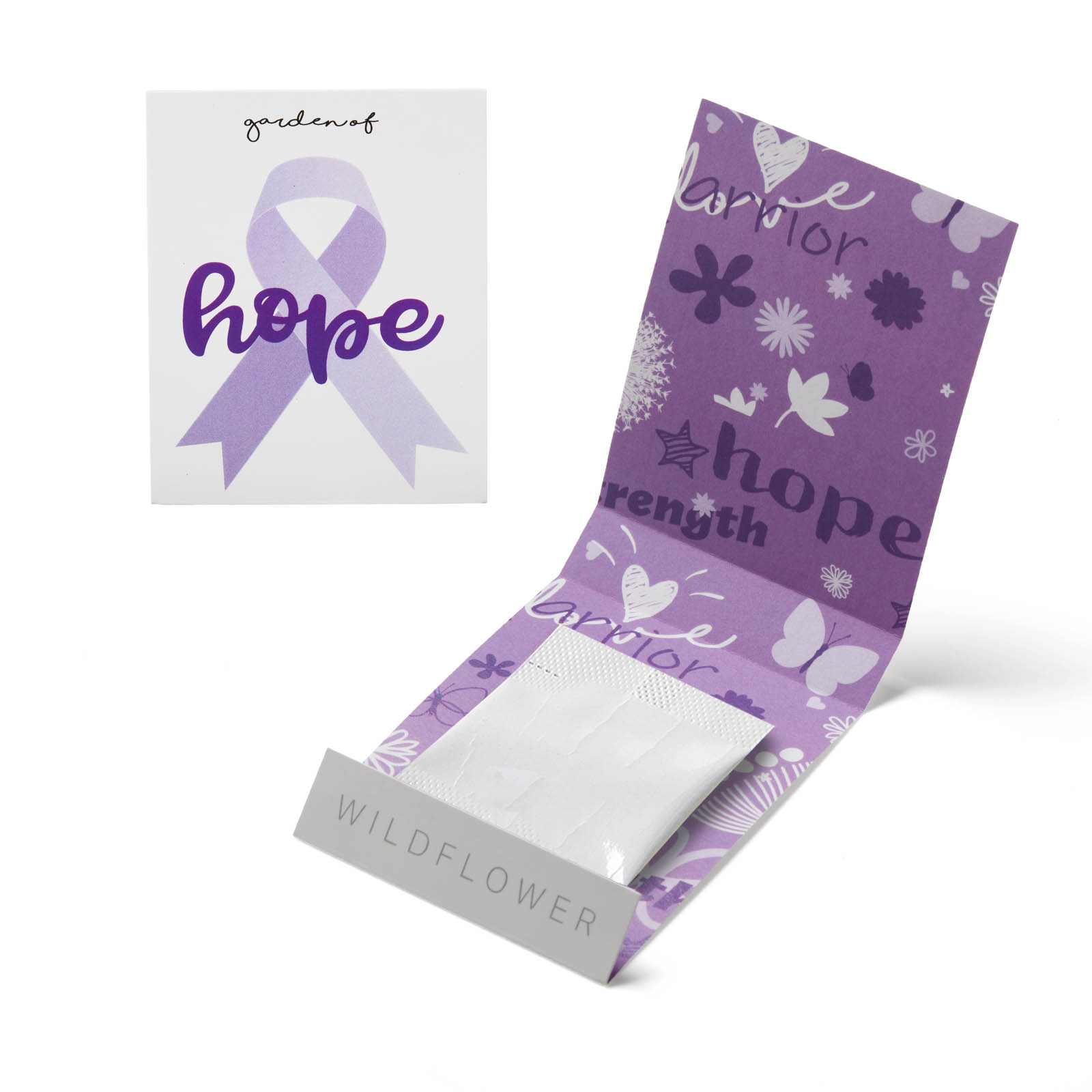 Purple Ribbon Garden of Hope Matchbook