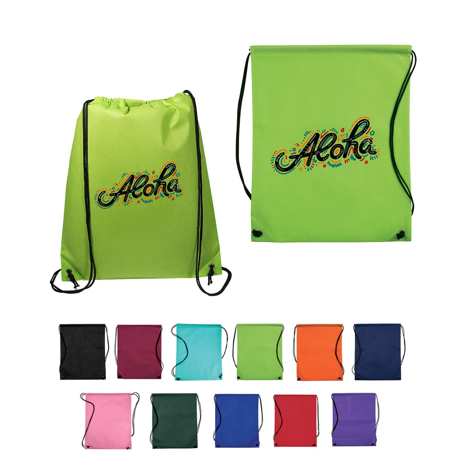 Full Color Non Woven Drawstring Bag 