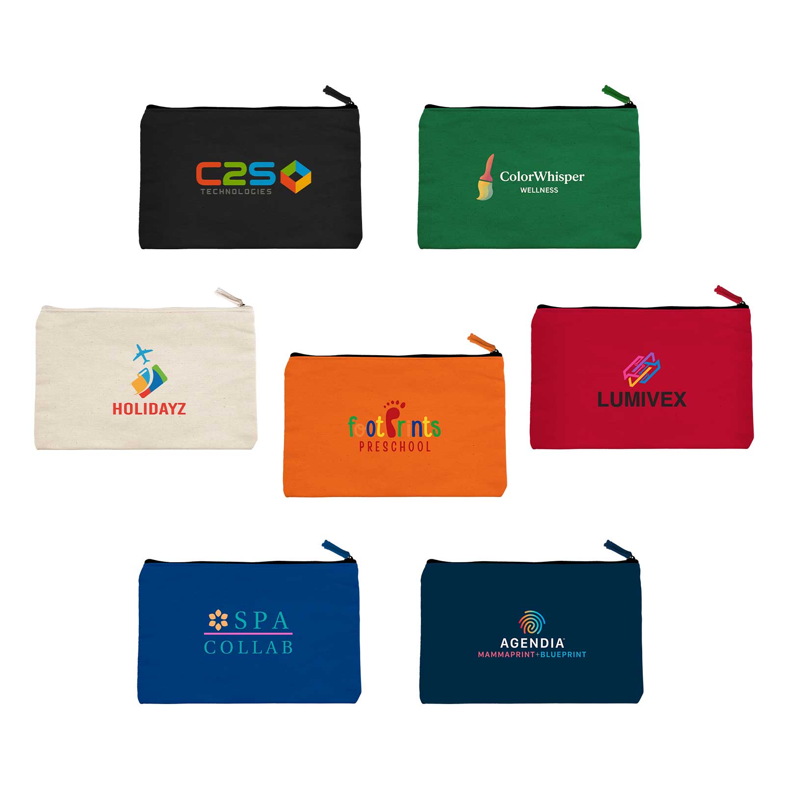 JORNIKOLOR 12 oz. Canvas Zippered Pouch