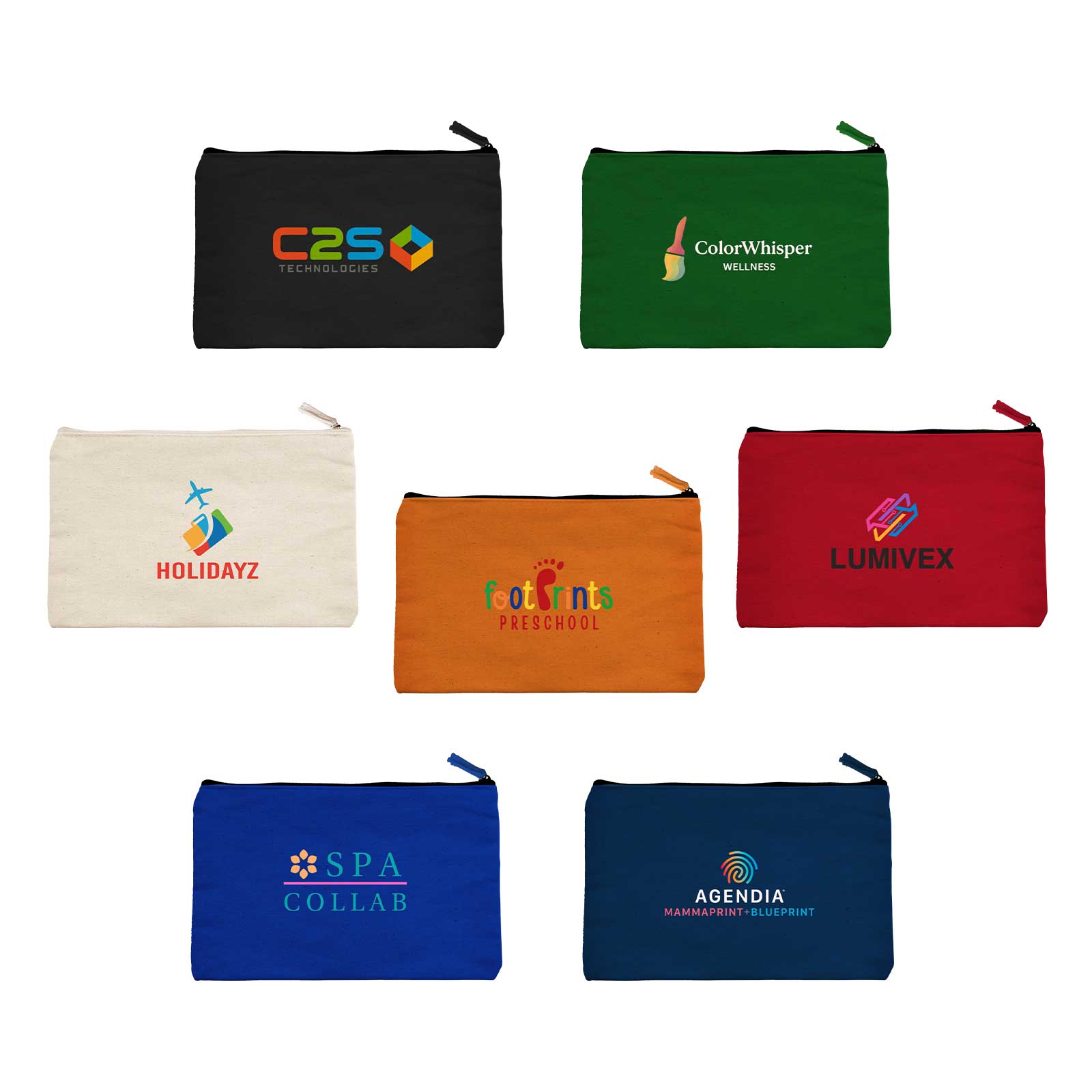 JORNIKOLOR 12 oz. Canvas Zippered Pouch