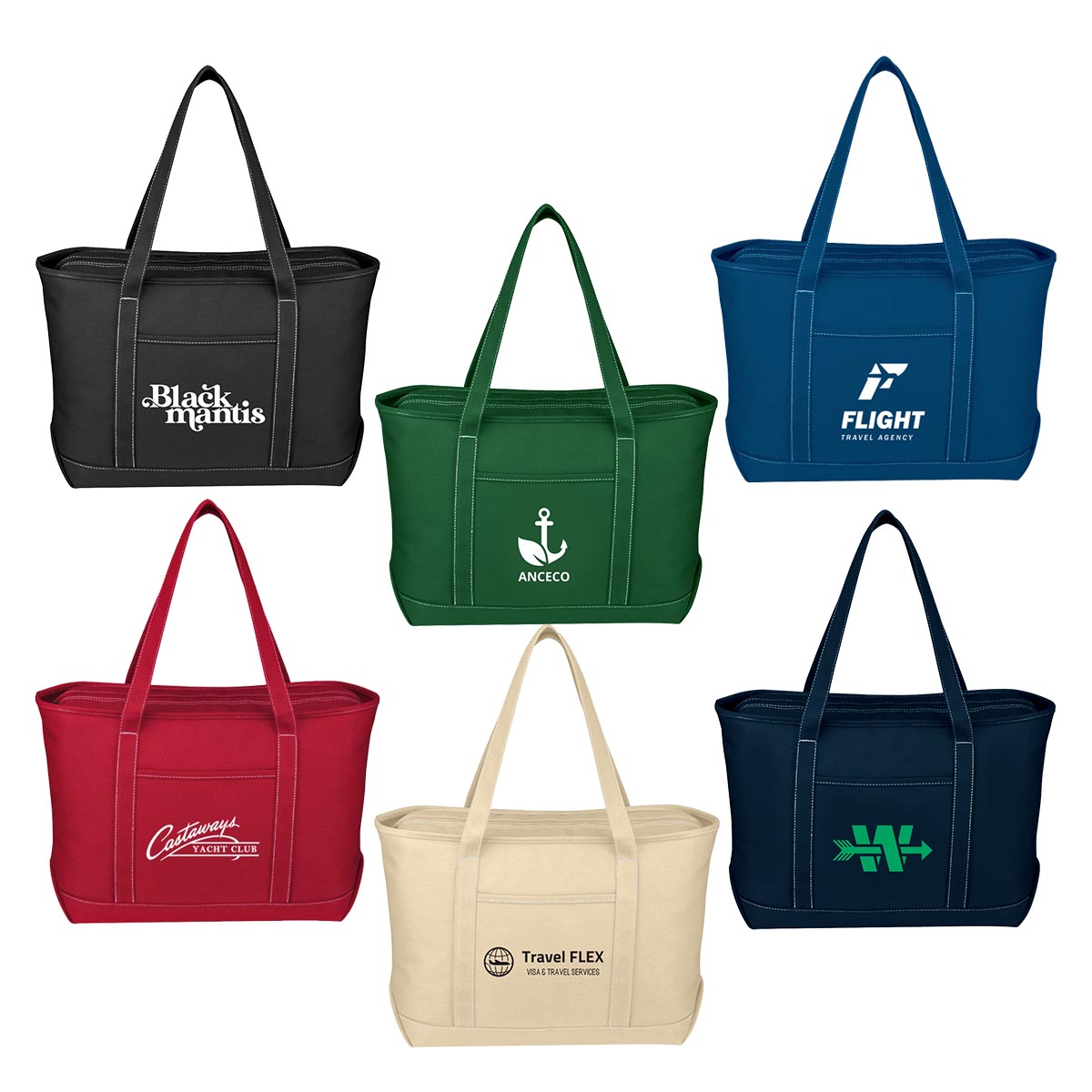 Large Starboard Cotton Canvas Tote Bag