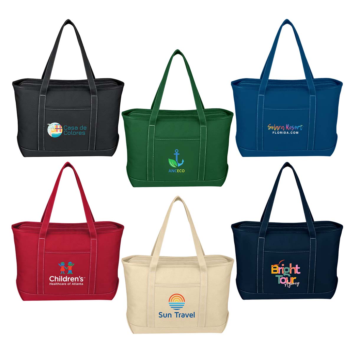 Jornikolor Large Starboard Cotton Canvas Tote Bag
