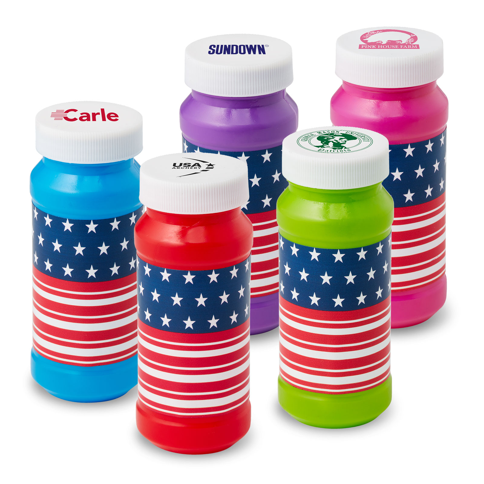 4 oz. Patriotic Bubbles Imprinted on Cap