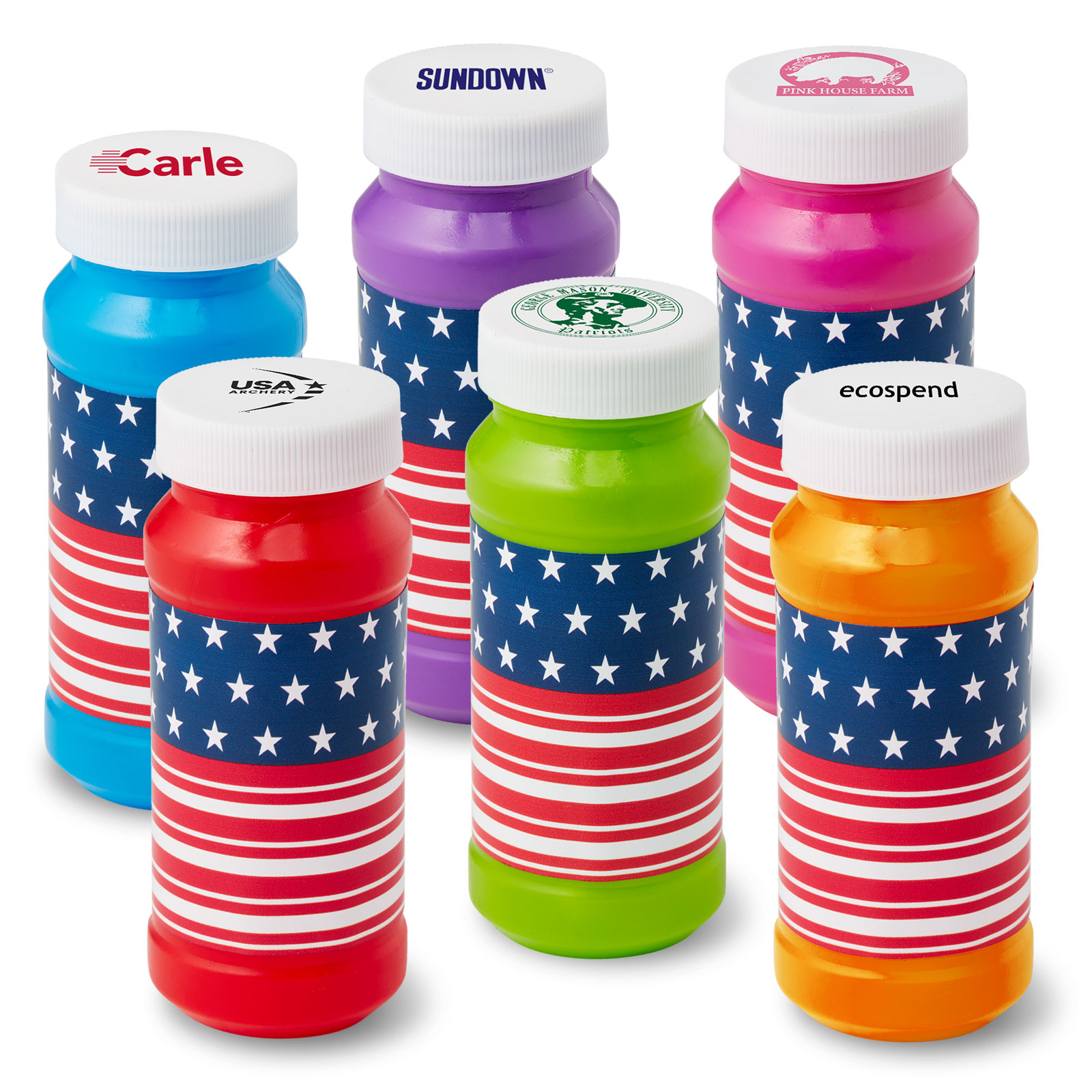 4 oz. Patriotic Bubbles Imprinted on Cap