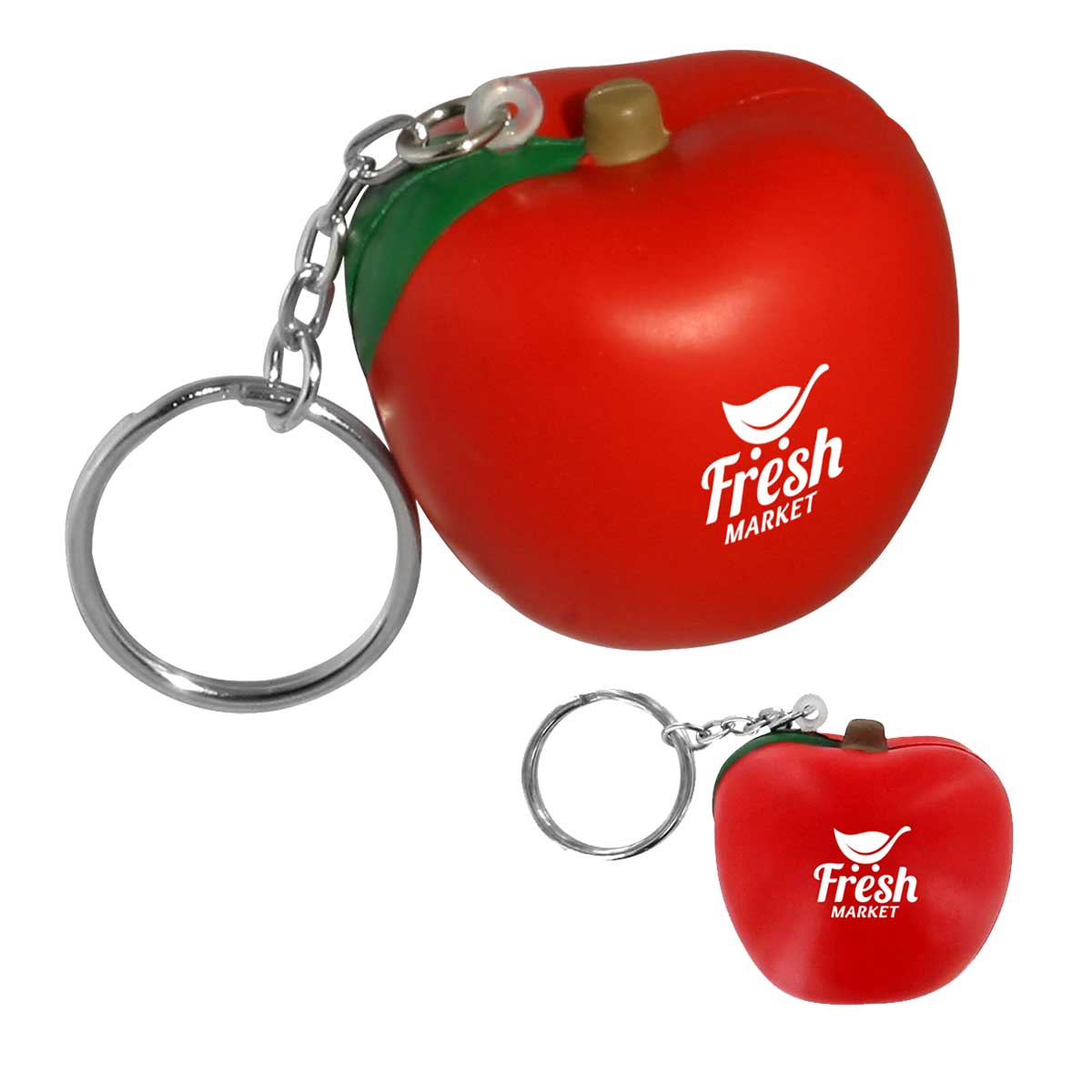 Apple Stress Reliever Keychain