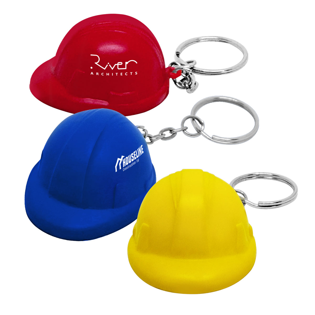 Hard Hat Stress Reliever Keychain 