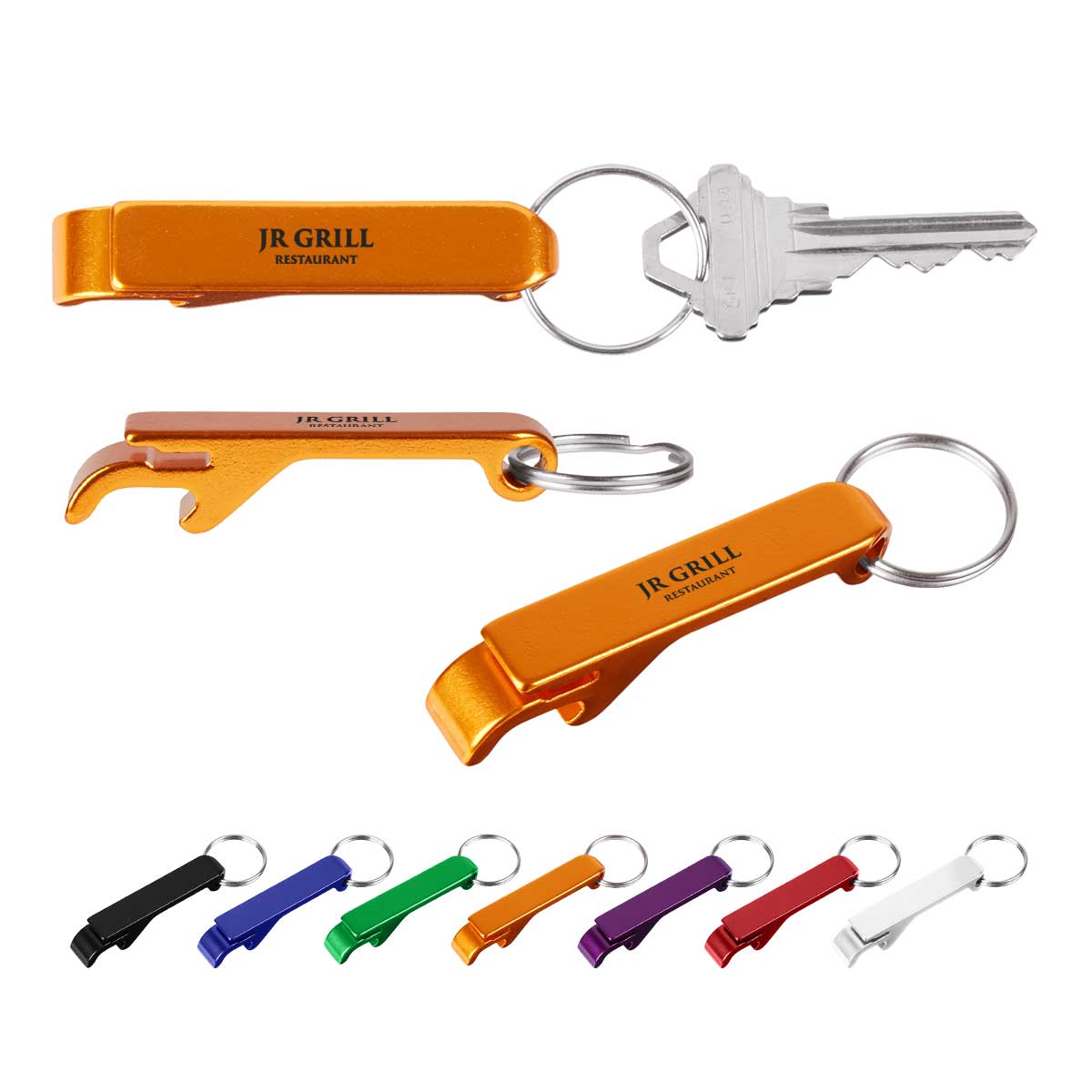 Slim Aluminum Bottle Opener Keychain
